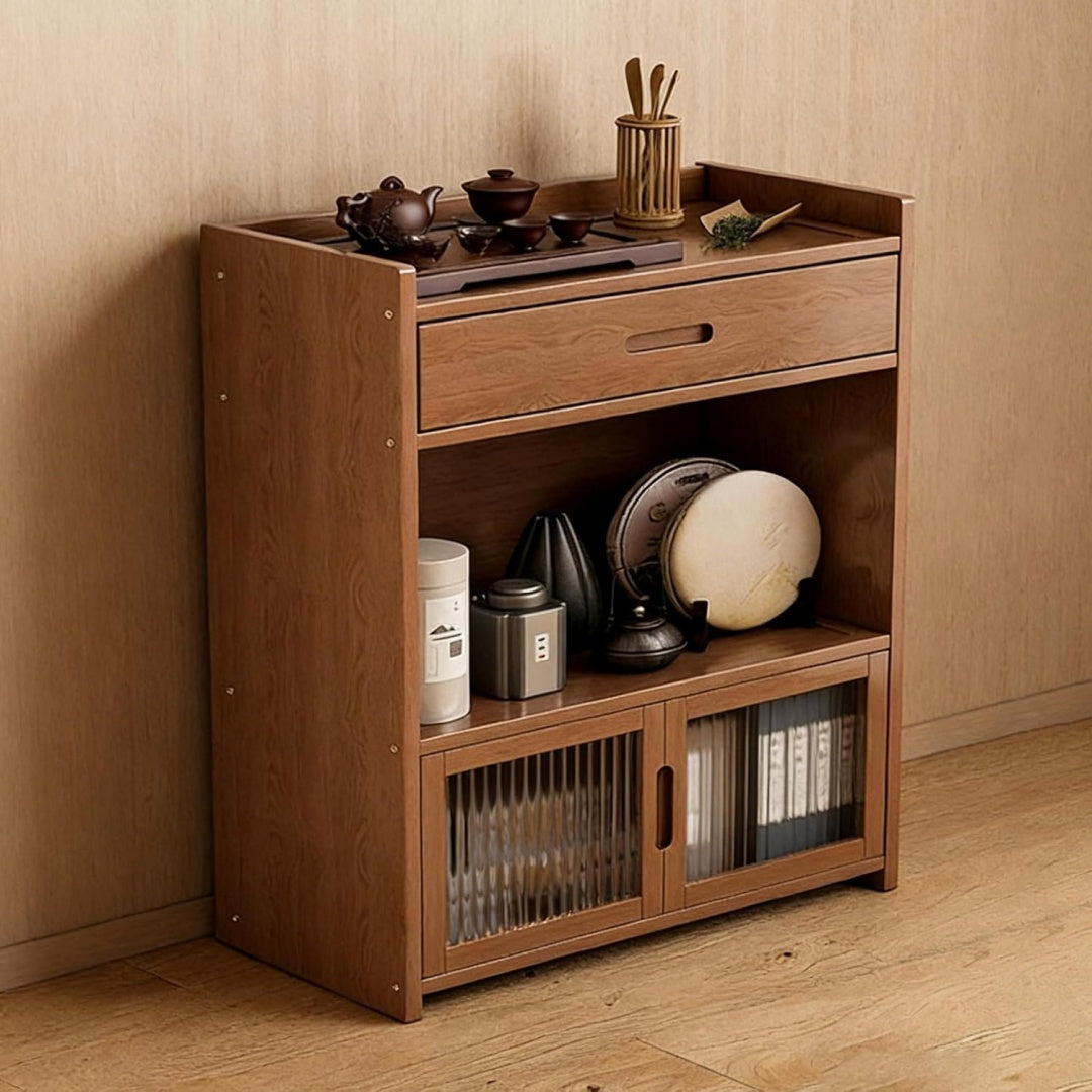 Schubladen praegen das Sideboard aus Bambus
