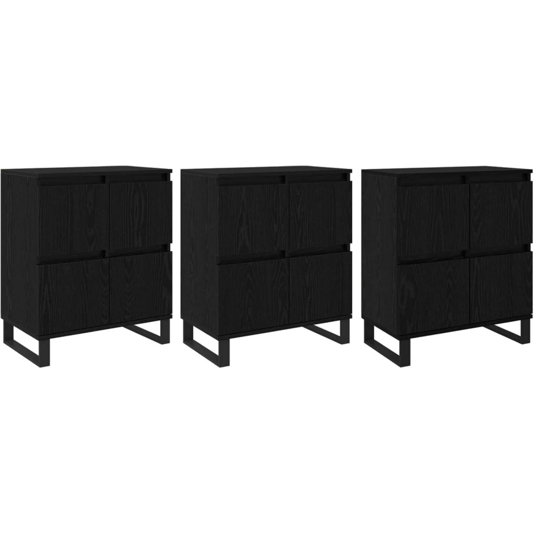 Sideboard mit den Massen 60 x 35 x 70 cm in Schwarz