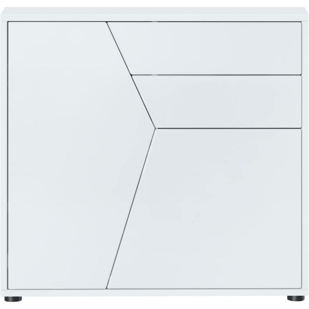 Sideboard verbindet grifflose Fronten und 2 Schubladen