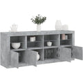 Das Sideboard zeigt sich in Betongrau