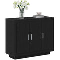 Sideboard mit den Massen 92 x 35 x 75 cm in Schwarz und Eichenbraun