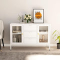 Das Sideboard misst 105 x 35 x 70 cm in Weiss
