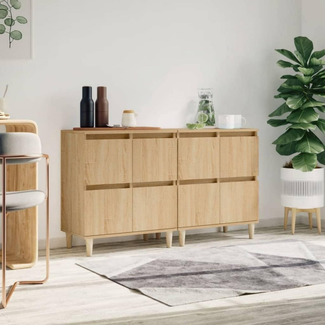 Das Sideboard misst 60 x 35 x 70 cm in Eichenbraun