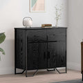Sideboard in Schwarz und Eichenbraun mit 2 Schubladen