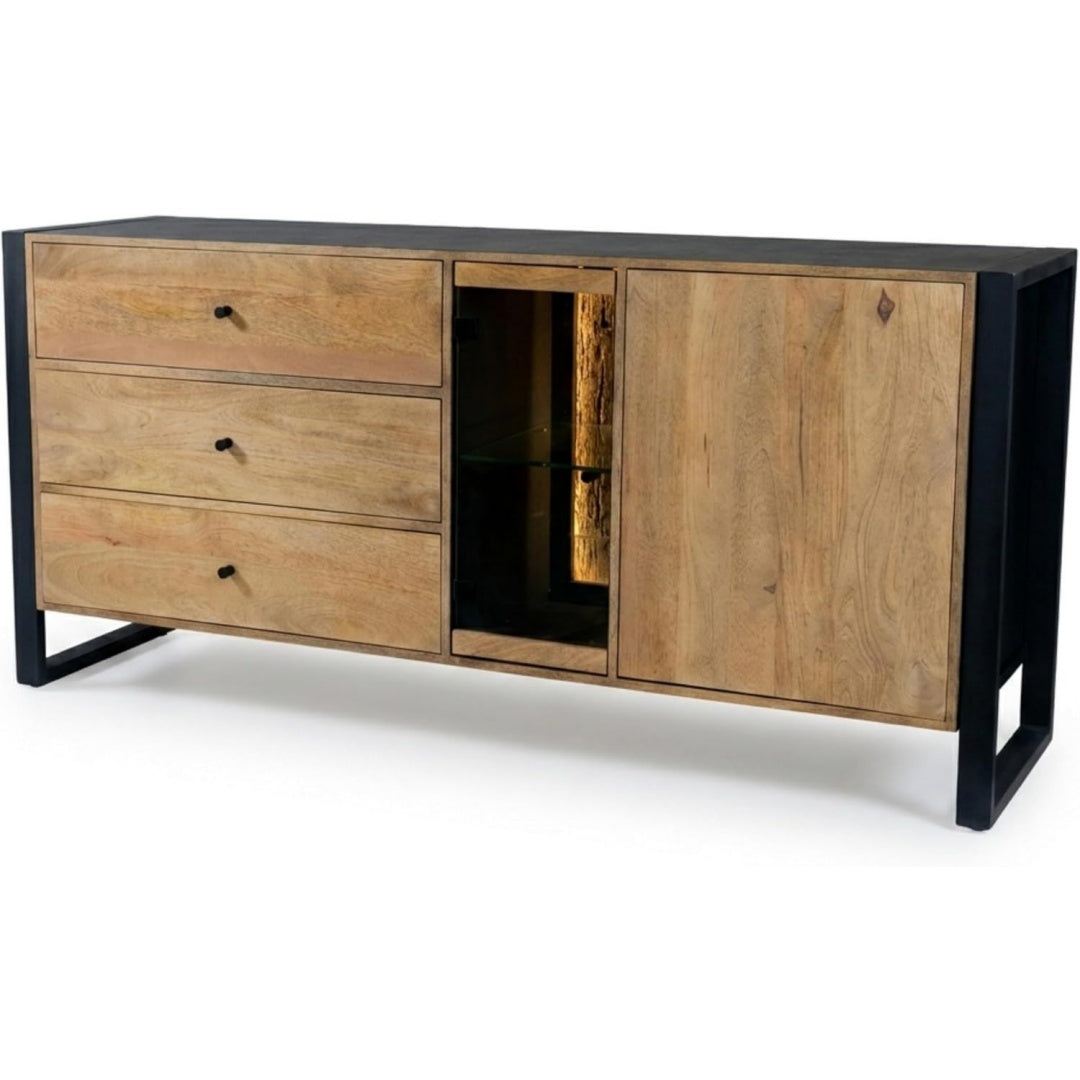 Sideboard mit Glastueren und Hoehenverstellung