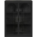 Wandschrank aus Metall und Glas
