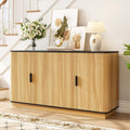 Holzoptik trifft bei dem Sideboard auf geschlossenen Stauraum